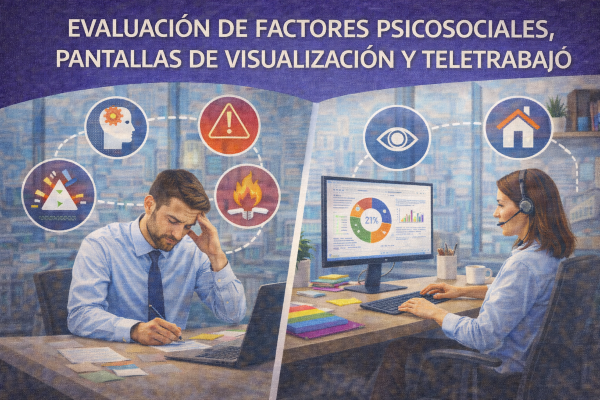 Curso Evaluación de factores psicosociales, pantallas de visualización y teletrabajo
