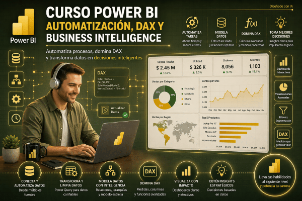Curso Power BI DAX y automatización para análisis de datos y business intelligence