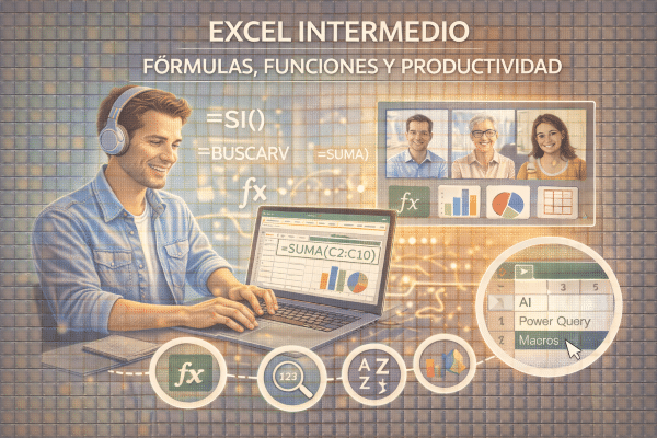 curso excel intermedio formulas funciones analisis datos productividad
