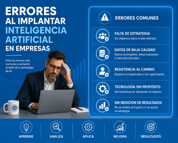 Errores al implantar Inteligencia Artificial en empresas y claves para una adopción responsable