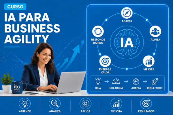 Curso de IA para Business Agility orientado a Scrum, Kanban, OKRs y escalado ágil