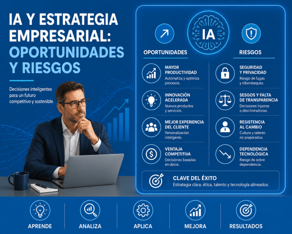 IA y estrategia empresarial para mejorar productividad, competitividad y toma de decisiones