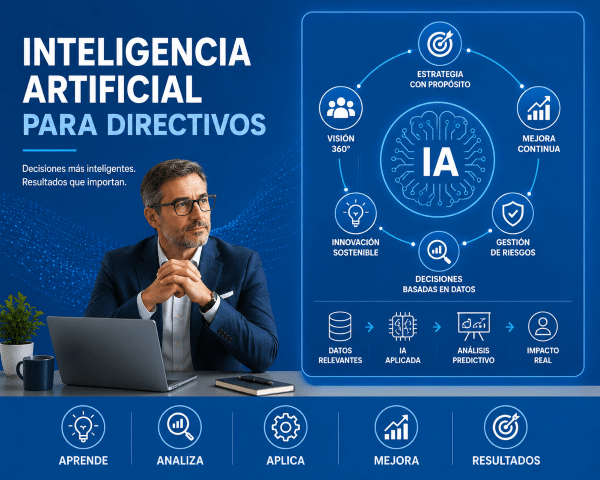 Curso de Inteligencia Artificial para directivos orientado a estrategia, productividad y toma de decisiones empresariales